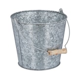 thumbnail of Relaxdays Zinktopf 5er Set, Kräutertopf für Küche, Balkon & Garten, verzinkter Blumeneimer aus Metall mit Henkel, silber