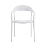 thumbnail of METRO PROFESSIONAL Cadeira de exterior empilhável Laveria, com braços, plástico, branco