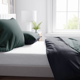 thumbnail of Baumwolle Bettwäsche Biber 135x200 cm Feinbiber Grün Anthrazit Wendeseite Uni Set