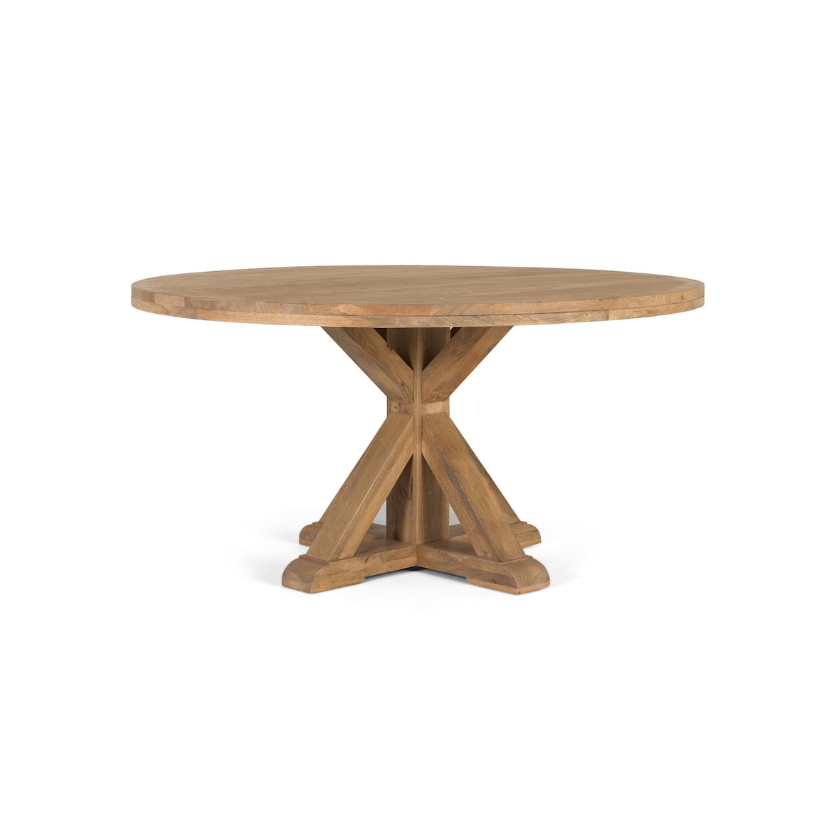 Mesa de comedor redonda 150cm diámetro de madera de mango