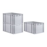thumbnail of PROREGAL SuperSparSet 3x Eurobox NextGen Economy, Griffe zu, HxBxT 32x40x60cm, 65 Liter, Eurobehälter, Box, Transportbehälter