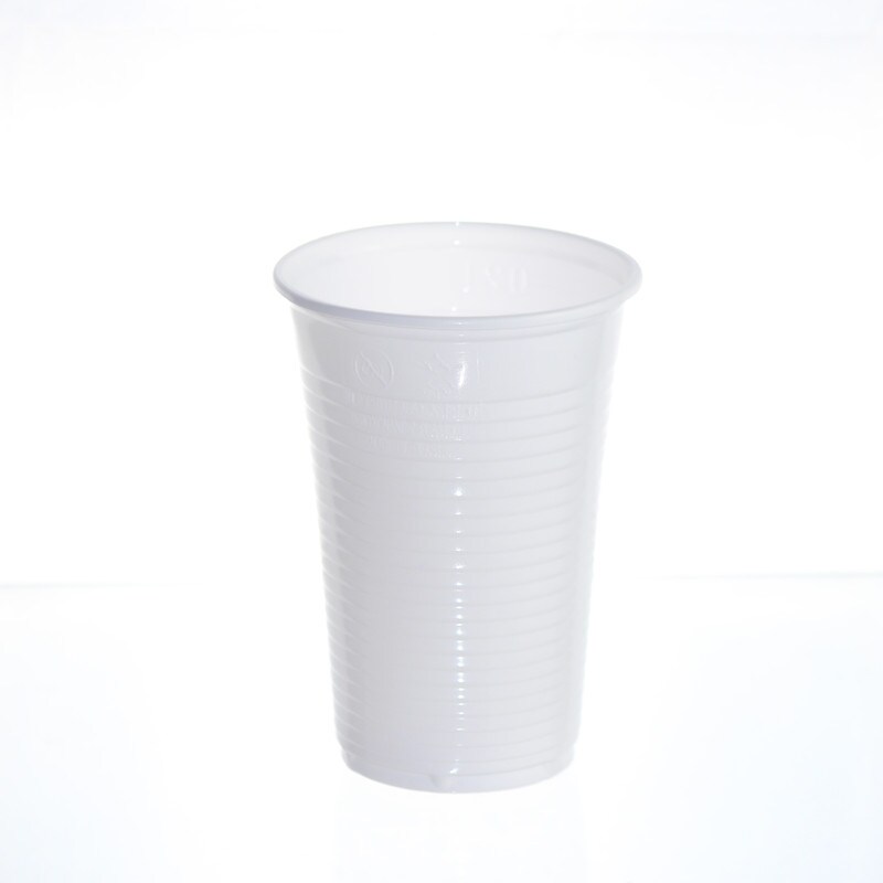 Commerline 3000 Stück 0,2 L Plastikbecher 200 ml weiß Trinkbecher Kunststoffbecher