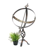 thumbnail of Sonnenuhr Uhr aus Metall Schmiedeeisen Wetterfest 72 cm Patina Gartendekoration