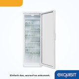 thumbnail of Exquisit Getränkekühlschrank GKS350-1-GT-280D weiss | Nutzinhalt: 320 L | LED-Beleuchtung | Umluftkühlung | Standgerät
