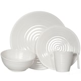 thumbnail of Melamin Geschirr Set 4 Personen Crema 16 Teilig + 4 Tiamo Weiß Weingläser Tafelgeschirr Picknick BBQ Kochgeschirr