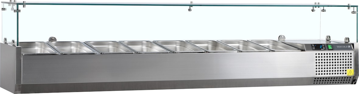 TEFCOLD Kühlvitrine GN1/4 VK33-180 55l SS 304