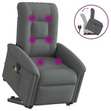 thumbnail of vidaXL Massagesessel mit Aufstehhilfe Dunkelgrau Stoff