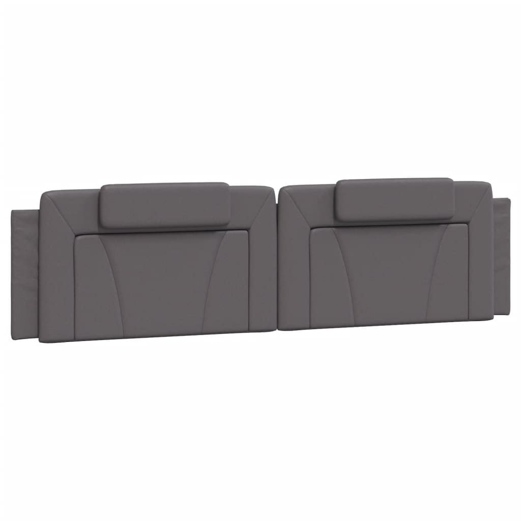 vidaXL Kopfteil-Kissen "Viana" Grau 200 cm Kunstleder