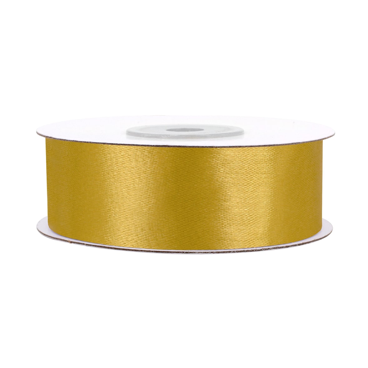 25mm Satinband 25m Schleifenband Geschenkband Stoffband Bänder Uni Gold