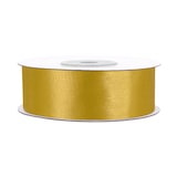 thumbnail of 25mm Satinband 25m Schleifenband Geschenkband Stoffband Bänder Uni Gold