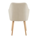 thumbnail of SalesFever poltrona | capa em tecido texturizado | pernas da cadeira em madeira de carvalho | L 62 x P 60 x A 84 cm | bege - natural