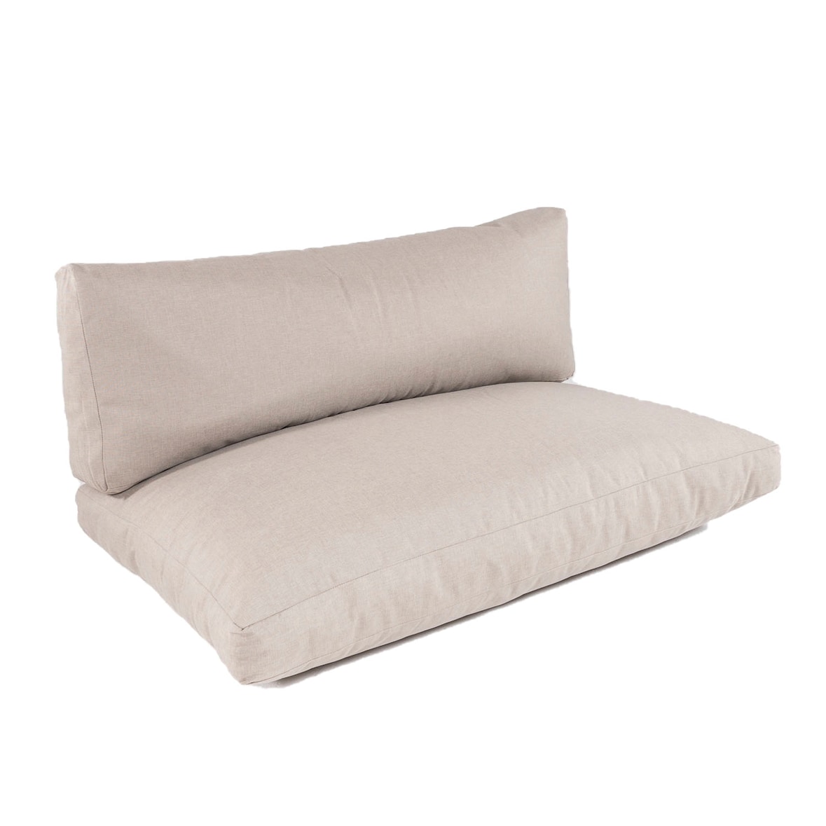 Almofada Palete de assento e encosto, Desdobrável, Poliéster 250 gr, Cor Castanho Olefina, 120x80x16 e 120x42x1