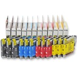 thumbnail of 12 Druckerpatronen kompatibel Brother LC-980, LC-1100 VAL Druckerpatronen TintenSet alle Farben von D&C