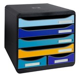 thumbnail of Exacompta 3124202D BEE BLUE, Schubladenbox mit 6 Schubfächern BIG BOX MAXI - Farben sortiert