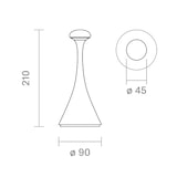 thumbnail of Nudrop Akku-Tischleuchte mini 210mm graphitgrau