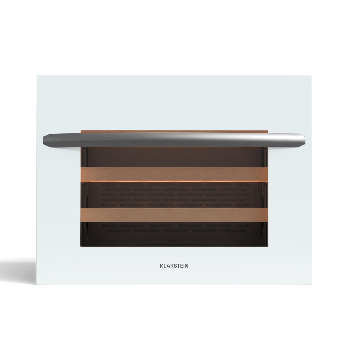 Klarstein Vinsider 24 Built-In Uno Weinschrank | 24 Flaschen | Integrierbar | LED | Weiße Glastür Weiß