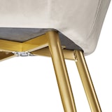 thumbnail of tectake Ensemble de 4 chaises rembourrées aspect velours crème et or - 404902