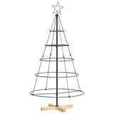 thumbnail of vidaXL Weihnachtsdeko mit Ständer Schwarz 125 cm Stahl
