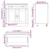 thumbnail of vidaXL Küchenunterschrank Porto Schwarz Holzwerkstoff