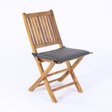 thumbnail of Cojín para sillas de jardín estándar Olefin color gris, Tamaño 40x42x3 cm, No pierde color, Desenfundable