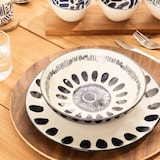 thumbnail of Coffret de 6 tasses et sous-tasses Milos 10 cl -  Bleu Rond Grès Table Passion 7.50x7.50 cm
