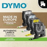 thumbnail of DYMO D1 - etiquetas estándar - negro sobre amarillo - 9mm x 7m