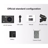 thumbnail of Appareil Photo Numérique 4K HD 64MP Écran Tactile Anti-Tremblement Vlogging Noir YONIS