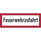 thumbnail of Feuerwehrschild, Feuerwehrzufahrt - DIN 4066 - 420x148x0.6 mm Aluminium geprägt