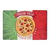 thumbnail of 4 Tischsets abwaschbar 43x28cm Tisch Platzsets mit Pizza Motiv Platzdeckchen Tischuntersetzer Essunterlage Tischdeko Küche Gastronomie Weiß Rot Grün
