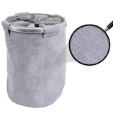 thumbnail of Wasbak HWC-C34, Wasmand Wasbox Waszak Wasbak met net, 55x39cm 65l ~ koord grijs