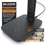 thumbnail of Brandson LED Schreibtischlampe mit 3 Helligkeitsstufen, Leder-Design, 42 LEDs dimmbar, 3 Farbtemperaturen, Sensor Touch, mit Netzteil, Schwarz