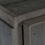 thumbnail of XL 1er-/2er-WPC-Mülltonnenverkleidung HWC-J28, Premium Mülltonnenbox, Metall Holzoptik, erweiterbar ~ grau