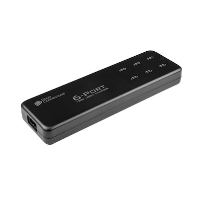 Good Connection USB-Desktop-Schnellladestation 120W 6-Port USB-C PD schwarz