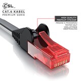 thumbnail of CSL Cat 6 Flachband LAN Kabel - mehrfach geschirmt - UTP Gigabit - 1000 Mbit/s - Patchkabel Flachkabel - Netzwerkkabel - 30m