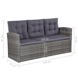 thumbnail of vidaXL 6-tlg. Garten-Lounge-Set mit Auflagen Poly Rattan Grau