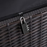 thumbnail of tectake Baúl de almacenamiento Kiruna con trenzado de ratán sintético, 120x55x61,5 cm, 270l  Marrón