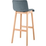 thumbnail of Conjunto de 2 bancos de bar Hover tecido Natura azul