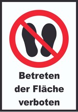 thumbnail of Betreten der Fläche verboten Schild A1 Rückseite selbstklebend
