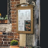 thumbnail of Securit® Présentoir porte-menu LED A4 "Rustic" - Acajou - 4 vues