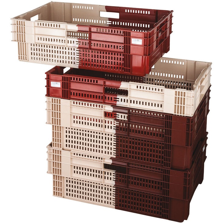 Matfer Bac gerbable emboitable brun/beige 45 L Allibert