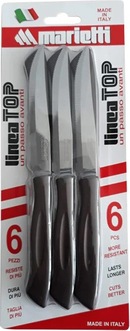 Set 6 coltelli da bistecca Linea Taglientissimi Marob Colore Bianco Coltelli carne di Marietti | Made In Cucina