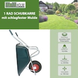 thumbnail of 1 Rad Schubkarre 100 Liter bis 250 kg Kunststoffmulde Gartenschubkarre Bauschubkarre Schiebkarre