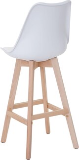 thumbnail of 2er-Set Barhocker Malmö T501, Retro Design ~ weiß, Sitzfläche Kunstleder weiß, helle Beine