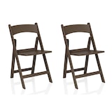 thumbnail of Gartenstuhl / Klappstuhl Travano 1 (2er Pack / 2 Stühle) Kunststoff braun hjh LIVING