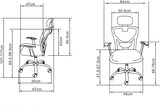 thumbnail of Sillas de oficina con asiento textil color Gris. Modelo Carla