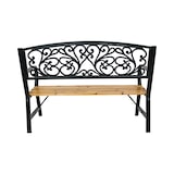 thumbnail of CRO Panca in acciaio con seduta in legno e schienale in ghisa - tubi struttura 40x20x0,9mm - cm 120x87 h. cm. 87