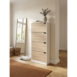 thumbnail of Schuhschrank mit 4 Fächern zum Klappen Schuhkommode 150 cm Schuhregal für 24 Paar Schuhe Kommode Schuhkipper