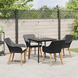 thumbnail of vidaXL 5-teilige Garten Essgruppe Schwarz Poly Rattan