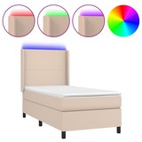 thumbnail of vidaXL Boxspringbett mit Matratze & LED Cappuccino-Braun 100x200cm