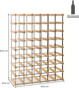 thumbnail of PROREGAL Modulares Weinregal VINOTECA MOD METAL | HxBxT 82,5x62,5x24,5cm | 6x8 Flaschen | Massives Kiefernholz | Natur | Flaschenregal